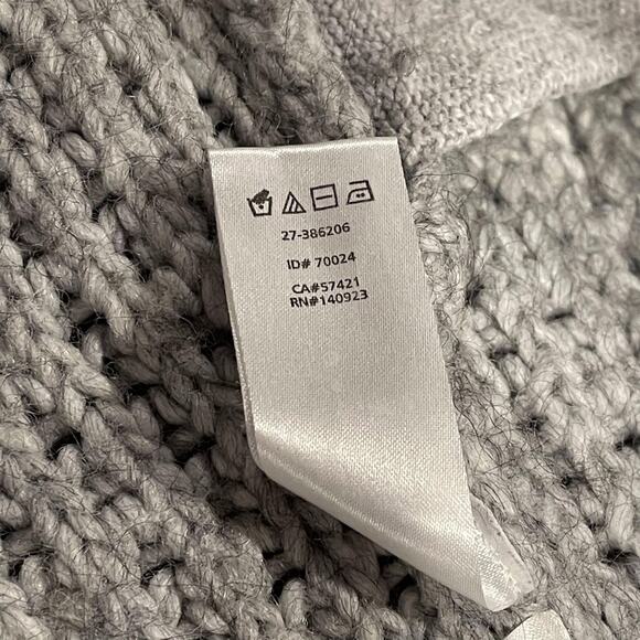 LOFT Womens Cardigan Sweater Wool Alpaca Blend Open Pockets Gray XS Small FE - Picture 5 of 7